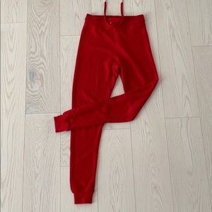 TOPSHOP Cuffed Red  Knit Legging Fitted Jogger